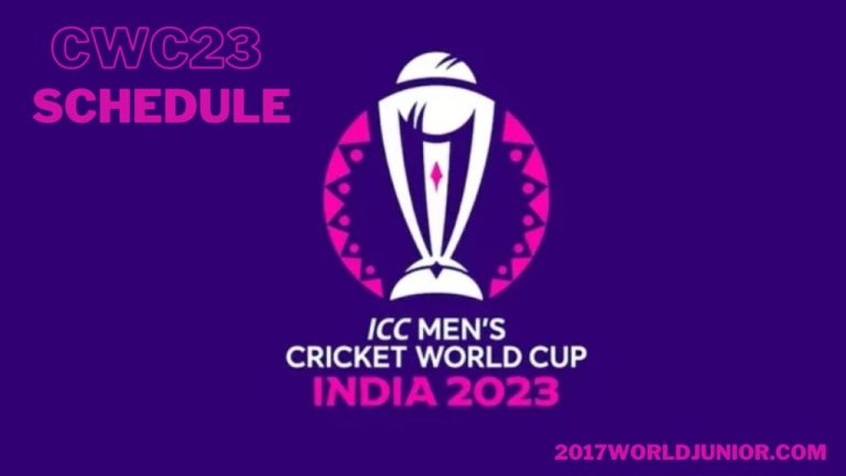 ICC Men’s Cricket World Cup 2023 Schedule